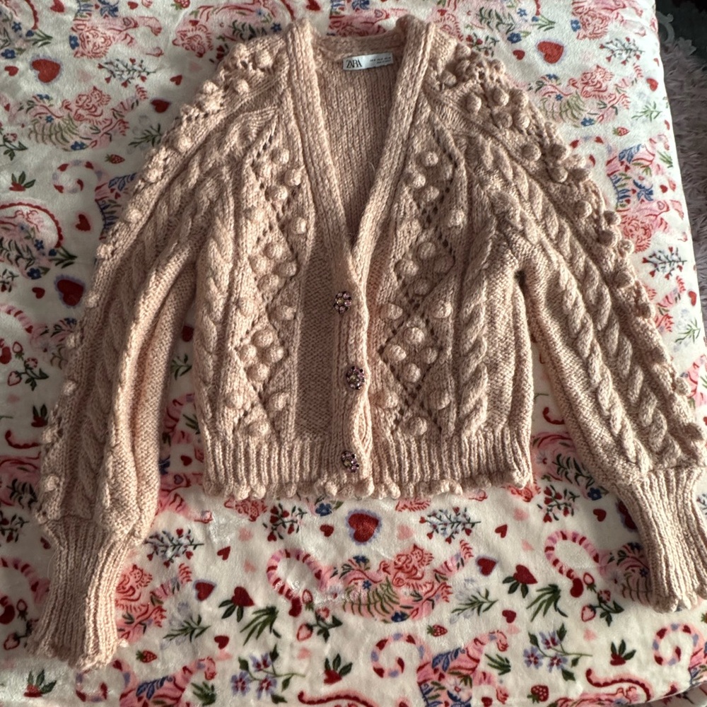 Zara cardigan with jeweled buttons size S